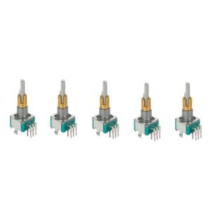 5PCS EC11EBB24C03 Dual Axis Encoder with Switch 30 Positioning Number 15 Handle 25mm