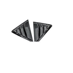 ABS Carbon Fiber Car Rear Side Vent Window Scoop Louver Cover Trim Compatible For Cadillac ATS 2013 2014 2015 2016 2017 2018 2019