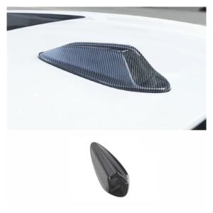 Compatible with BMW 3 Series I3 M3 G20 G80 G22 G42 I01 2023 ABS Carbon Fiber Car Roof Shark Fin Antenna Cover Trim Sticker Car Accessories(Stripe)