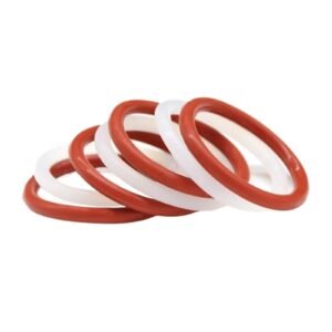 Red/White 10pcs VMQ Silicone Ring Gasket CS 4mm OD 12~150mm Silicon O Ring Gasket Food Grade Rubber O-Ring Assortment HVAC Tools(White,OD 37MM ID 29MM_CS 4MM)