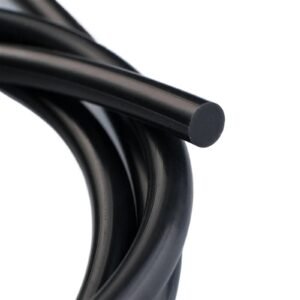 Black Solid Silicone Cord Dia 1mm~25mm White Rubber Gasket Trim Seal Strips O Ring High Temperature Waterproof(Dia 9mm,1 Meter)