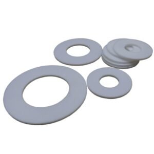 DN15 ~ DN 300 PTFE Flat Flange Gasket Thickness 3mm O Ring Seal Spacer Oil Resistance Washer Round Shape White(DN100 108 X 158MM_1PCS)